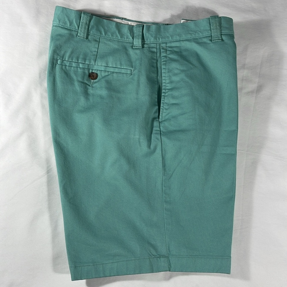 J. Crew Mens Shebert Green Basic Flat Front 9" In… - image 8